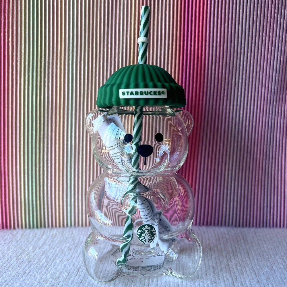 ❣️Starbucks Bearista Bear Glass Cup Jar 2025 [NEW!]